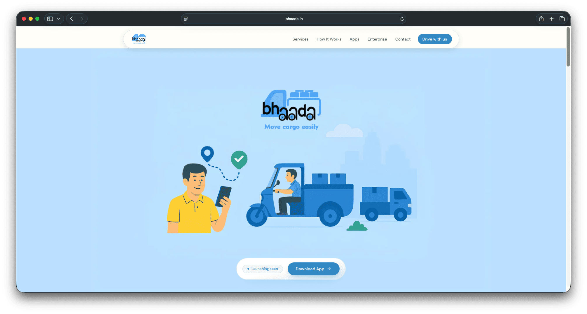 Bhaada — Cargo Logistics Platform — 04 — Marketing Site