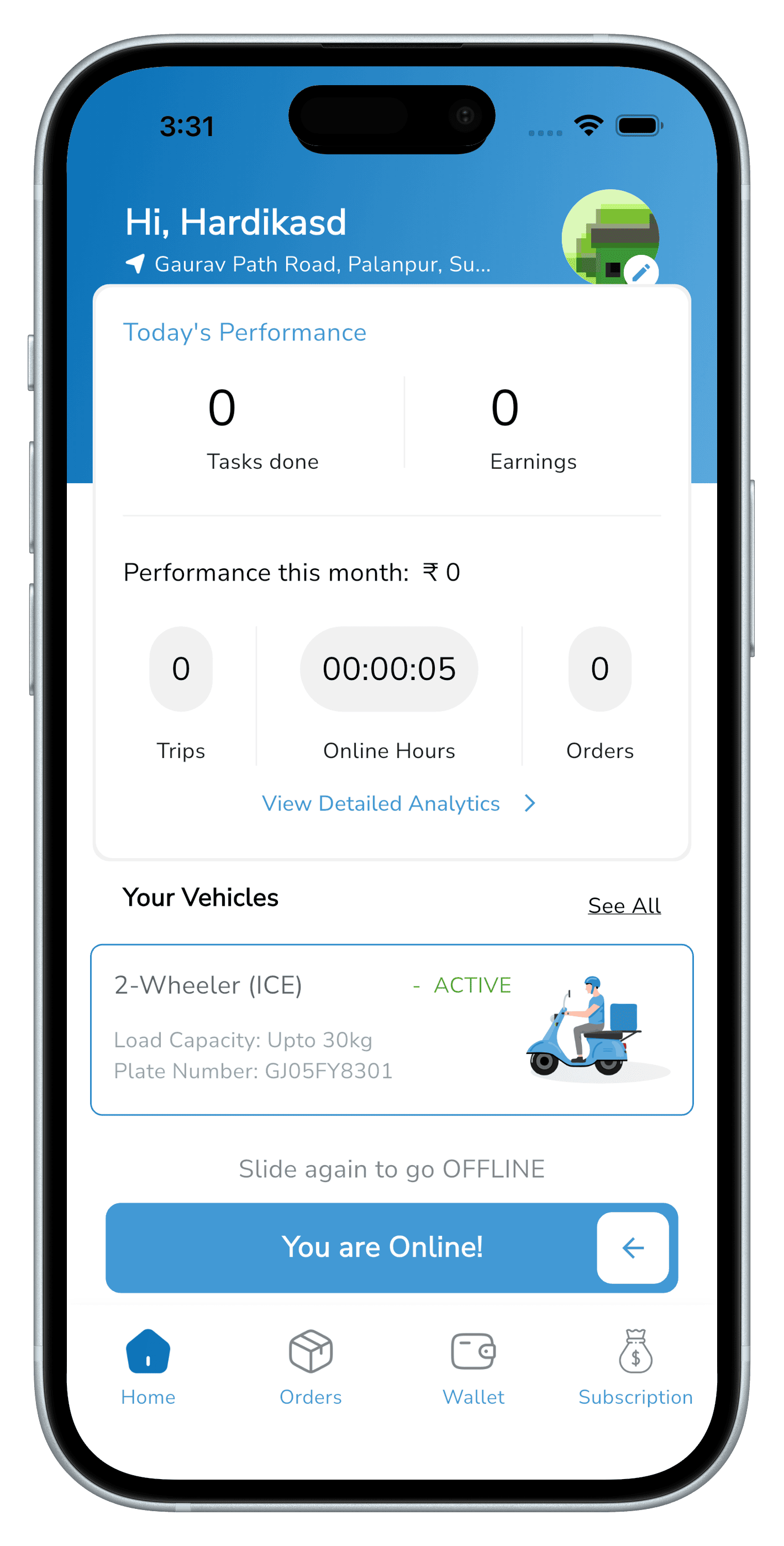 Bhaada — Cargo Logistics Platform — 03 — Driver App (Bhaada Buddy)