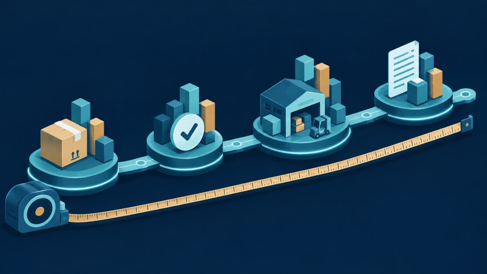 Business workflows from order to dispatch to invoice mapped onto building blocks, representing what drives custom software cost
